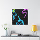 Vibrant Neon Fantasy NEON Unicorns Art Canvas