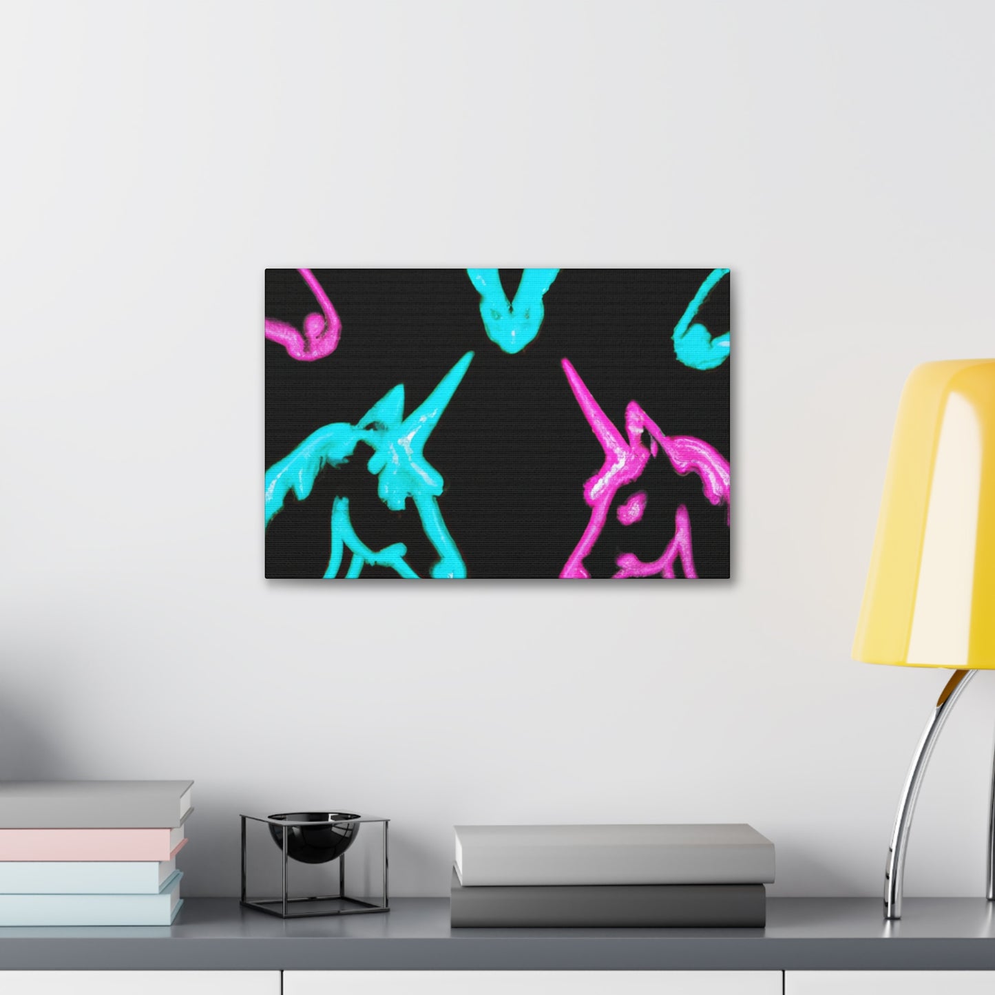 Neon Night Unicorn Prism NEON Unicorns Art Canvas
