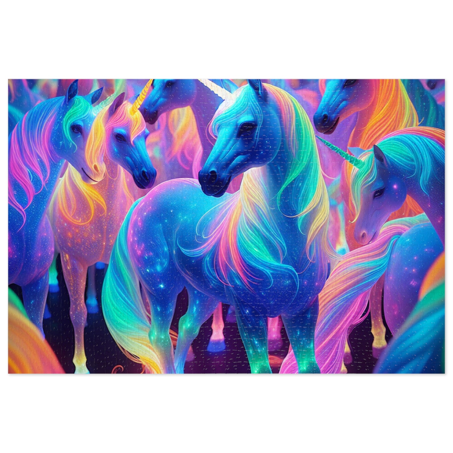 Neon UniClanz - Neon Unicorns Puzzle 30, 110, 252, and 1000 Pieces