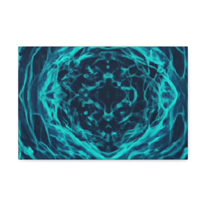 Neon Infinity Fractals. Trippy Infinity Patterns Art Canvas