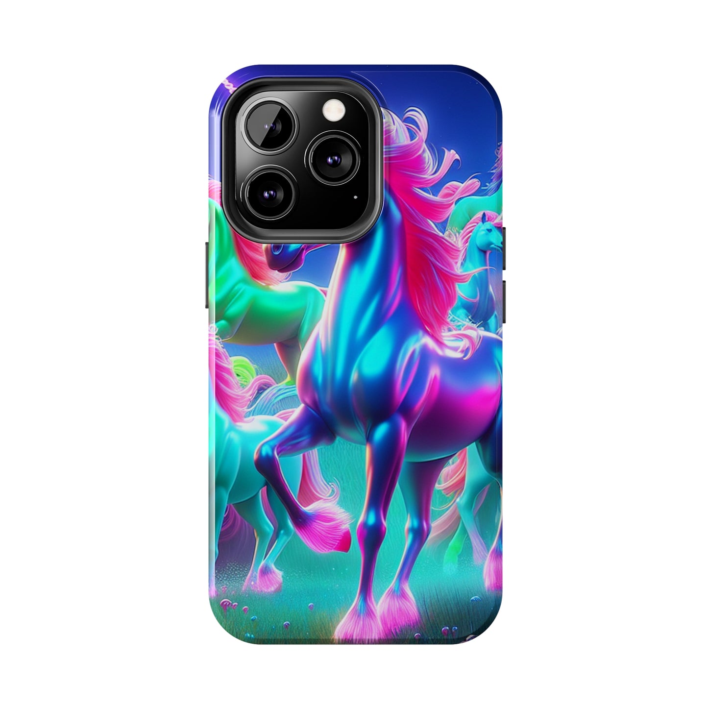 "Rainbow Dreams in Neon" NEON Unicorns Tough Phone Case