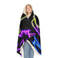 "Neon Mystic: The Gathering of Unicorns" - NEON Unicorns Art Hooded Snuggle Blanket