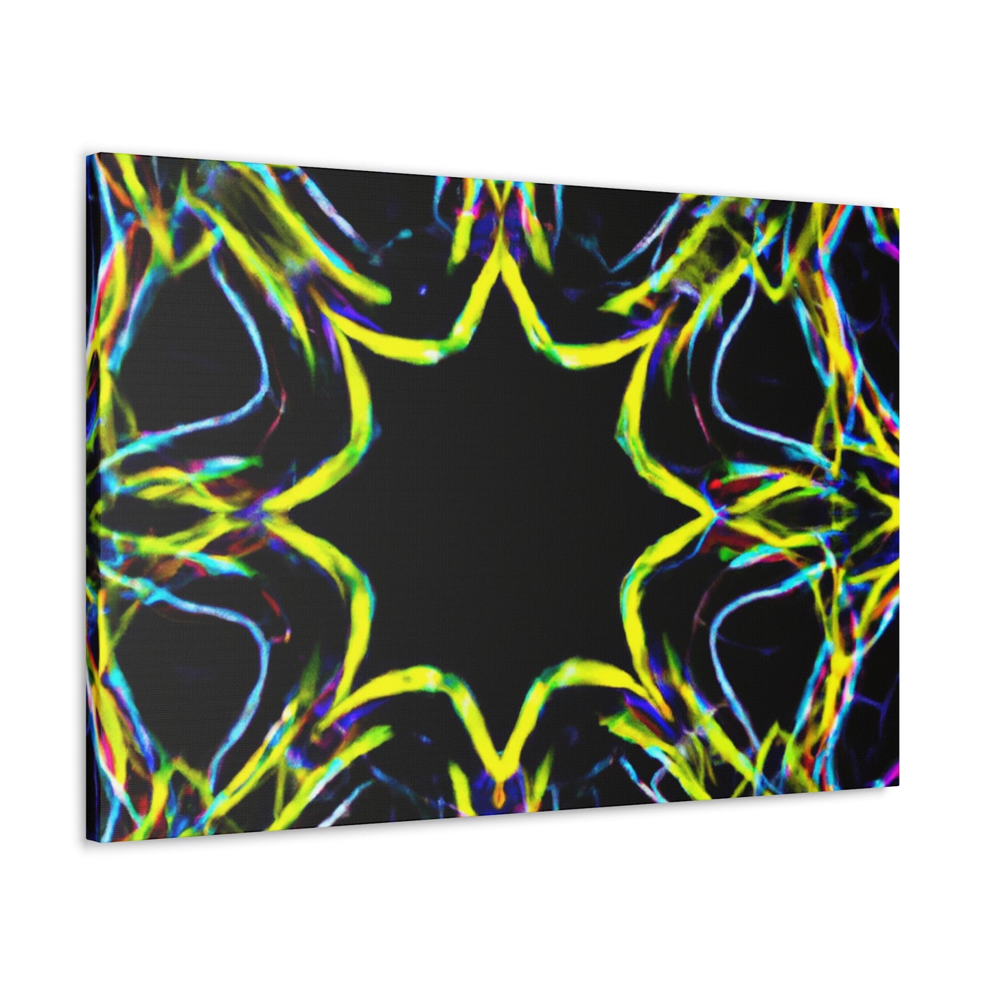 Vivid Neon Dreams of Infinity. Trippy Infinity Patterns Art Canvas