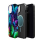 Neon Flutter Symphony Neon Butterflies Premium Art Magsafe Magnet Tough IPhone 13 14 15 Pro Plus Max and Mini in Matte and Glossy Phone cases