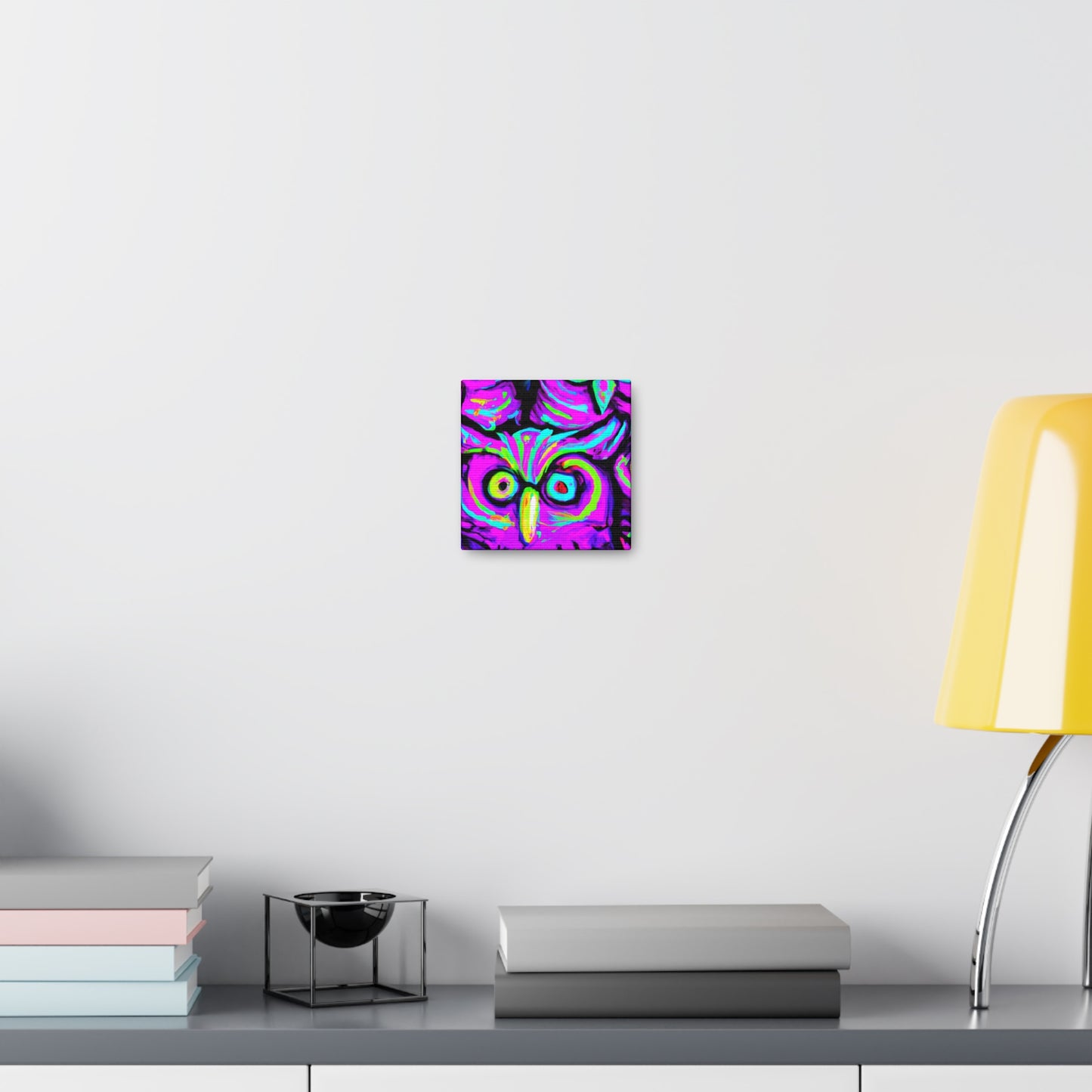 Neon Nocturnal Nocturne NEON Owls Art Canvas