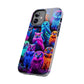 Neon Party of Owls NEON Owls Phone Case Iphone 7 8 9 10 11 12 13 14 Pro Max Mini Plus XR XS SE