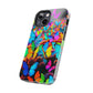 "Neon Butterfly Mural" NEON Butterflies Tough Phone Case Iphone 6 7 8 9 10 11 12 13 14 SE X XR XS Pro Max Mini Plus