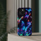 "Electrically Vivid Reverie" Neon Butterflies Premium Art Magsafe Magnet Tough IPhone 13 14 15 Pro Plus Max and Mini in Matte and Glossy Phone cases