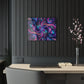 Vibrant Neon Infinity Fractalization. Trippy infity Pattern 1/4" Glossy Acrylic Art