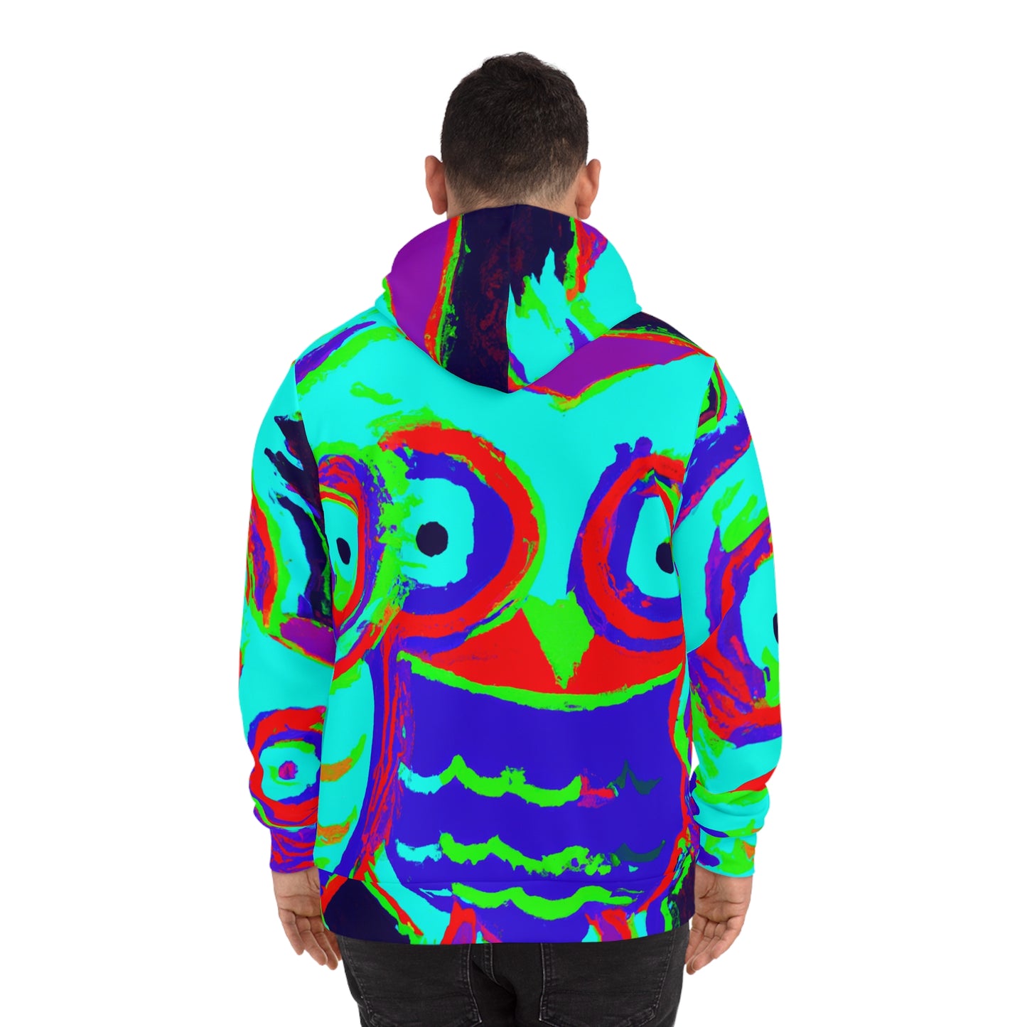 Vividly Glowing Nocturnal Dance - NEON Owls AOP Hoodie