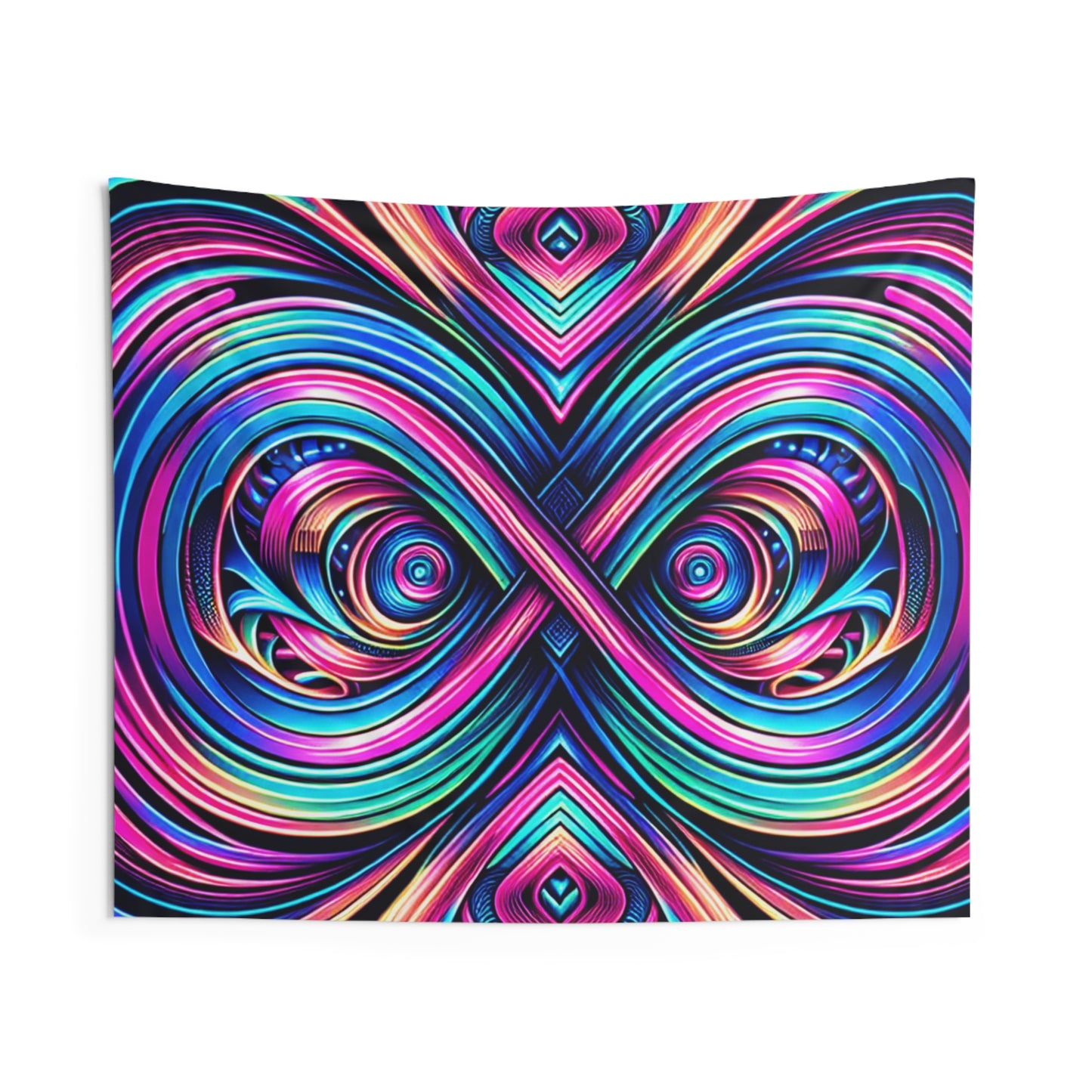 Electric Acid Cosmos. Infinity Patterns Art Tapestry