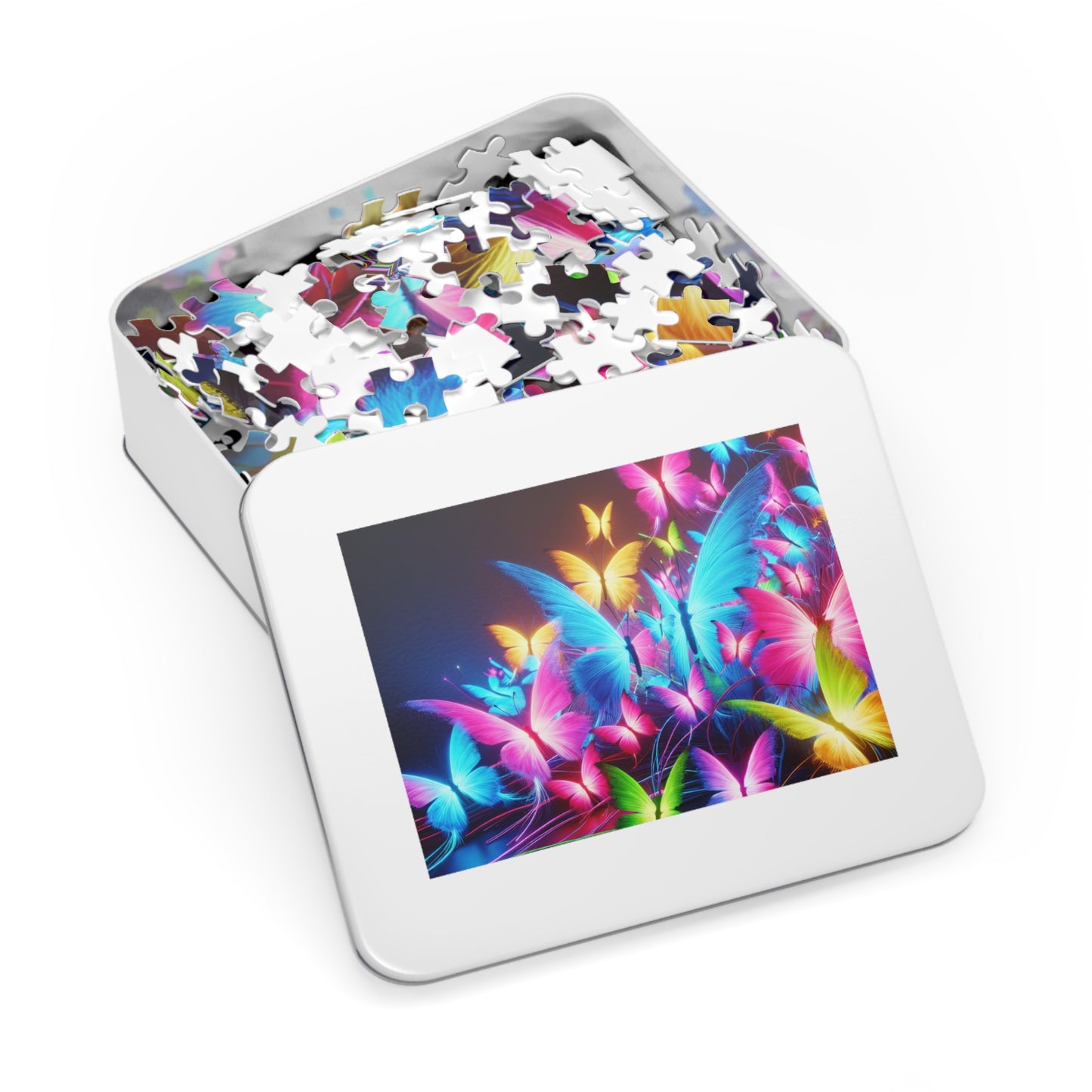 NeonButterflyFlock. - Neon Butterflies Puzzle30, 110, 252, and 1000 Pieces