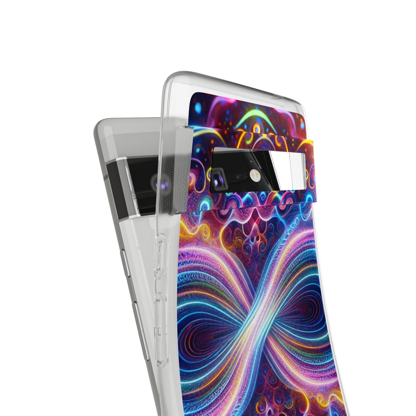 "Neon Infinity Bliss" Infinity Patterns Art Polycarbonate Phone Case