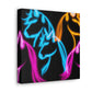 "Neon Unicorns at Dusk" NEON Unicorns Art Canvas