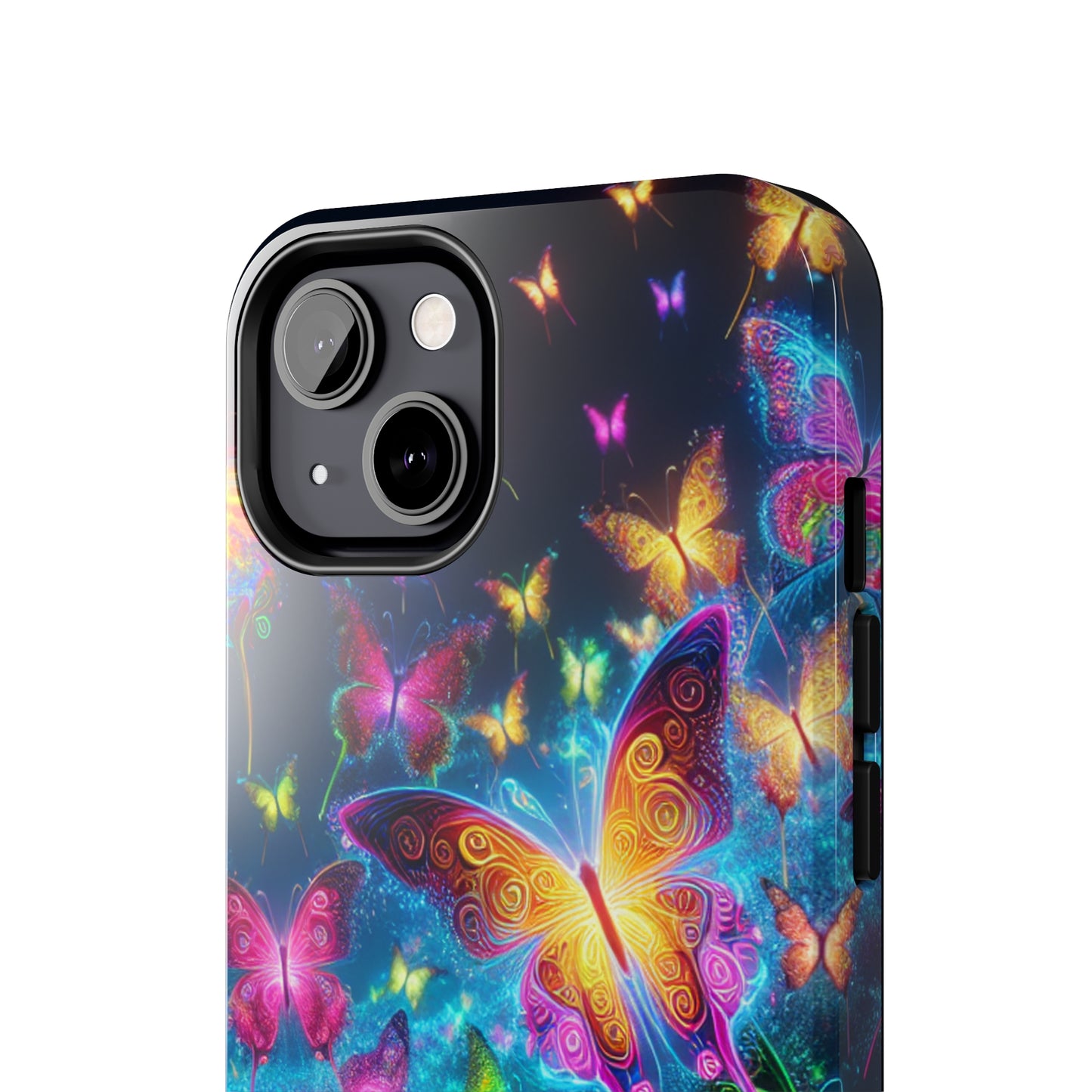 Neon Butterflies In Flight. NEON Butterflies Tough Phone Case