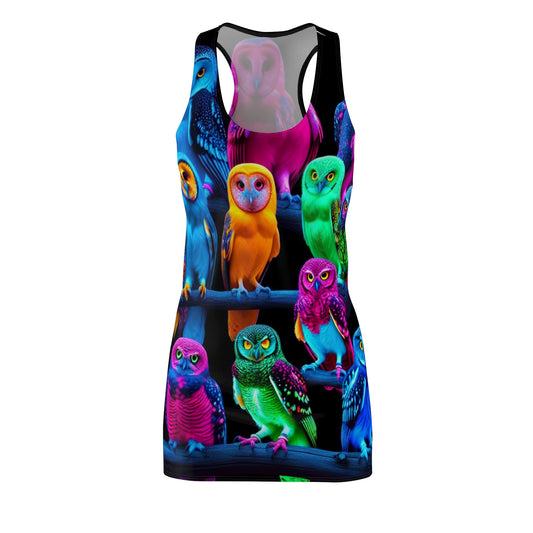 Neon Nocturne Neon Owls Racerback Dress