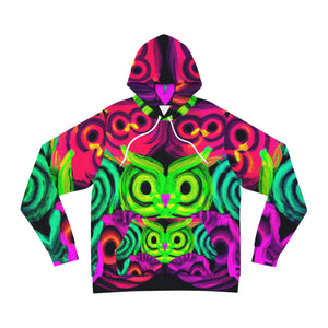 Neon Nocturnes - NEON Owls AOP Hoodie