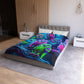 Pietro Guglielmo - NEON Owls Microfiber Duvet Cover