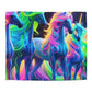 Ambrosius van Schiedam - NEON Unicorns Microfiber Duvet Cover