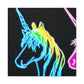 "The Glowing Rainbow Herd" NEON Unicorns Art Canvas