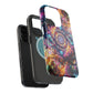 Cosmic Chromatic Mirage. Neon Trippy Infinity Patterns Premium Art Magsafe Magnet Tough IPhone 13 14 15 Pro Plus Max and Mini in Matte and Glossy Phone cases