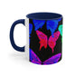 Neon Glitter Symphony Butterflies 11oz Mug
