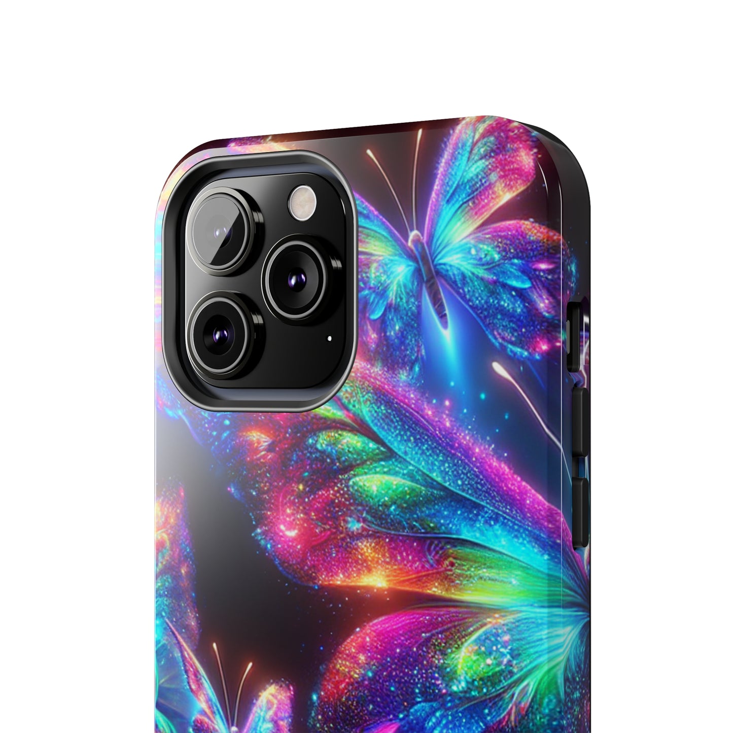 "Butterfly Prism Eruption" NEON Butterflies Tough Phone Case