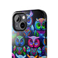 Neon Nocturnal Spectacle. NEON Owls Tough Phone Case