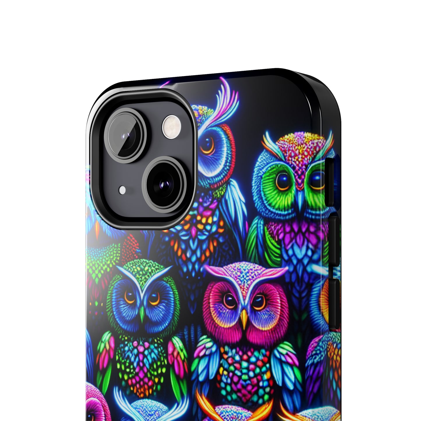 Neon Nocturnal Spectacle. NEON Owls Tough Phone Case