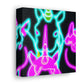 Neon Unicorns Galore! NEON Unicorns Art Canvas