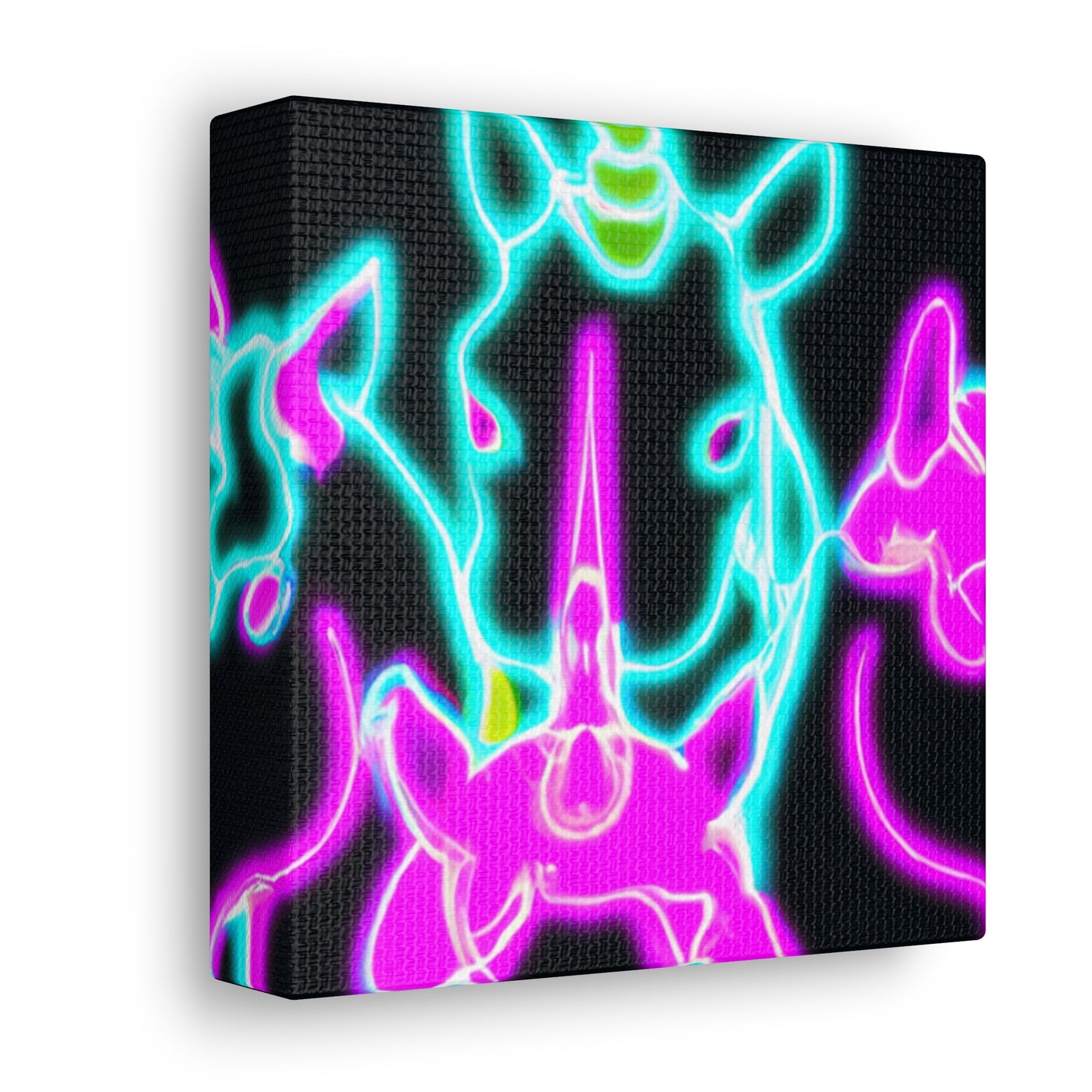 Neon Unicorns Galore! NEON Unicorns Art Canvas