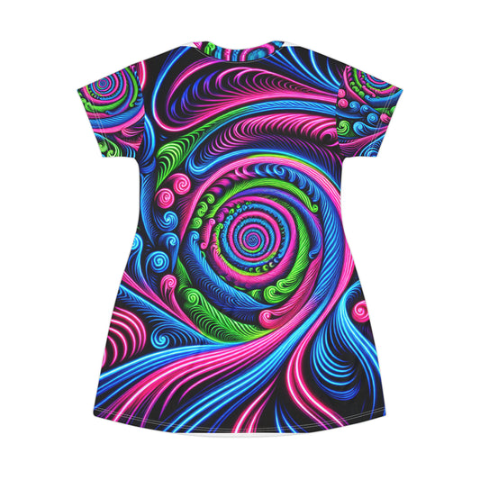 "Infinite Radiance" Infinity Patterns Womans T Shirt Dress