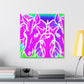 Neon Splendor Unicorns. NEON Unicorns Art Canvas