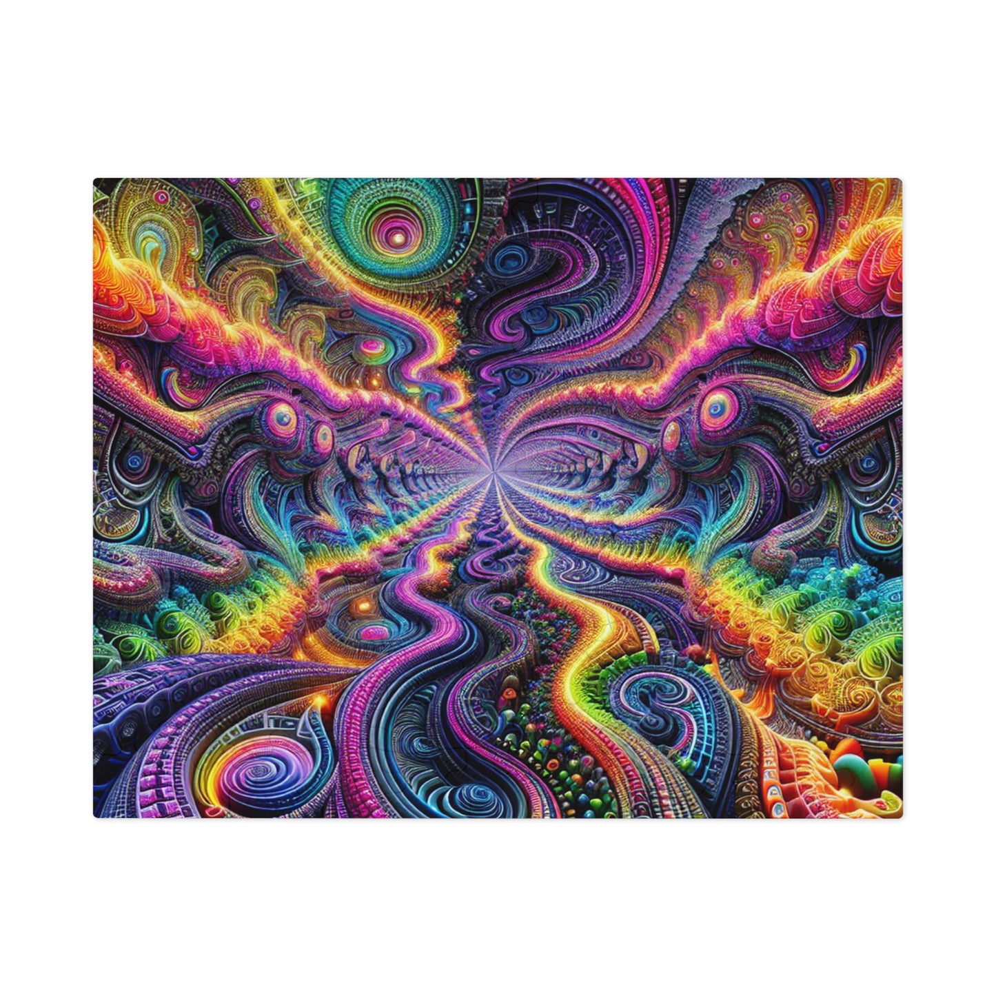 VibNeoInfinity. - Neon Trippy Infinity Patterns Puzzle 30, 110, 252, and 1000 Pieces