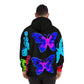 "Neon Butterflies Swarm" - Butterflies AOP Hoodie