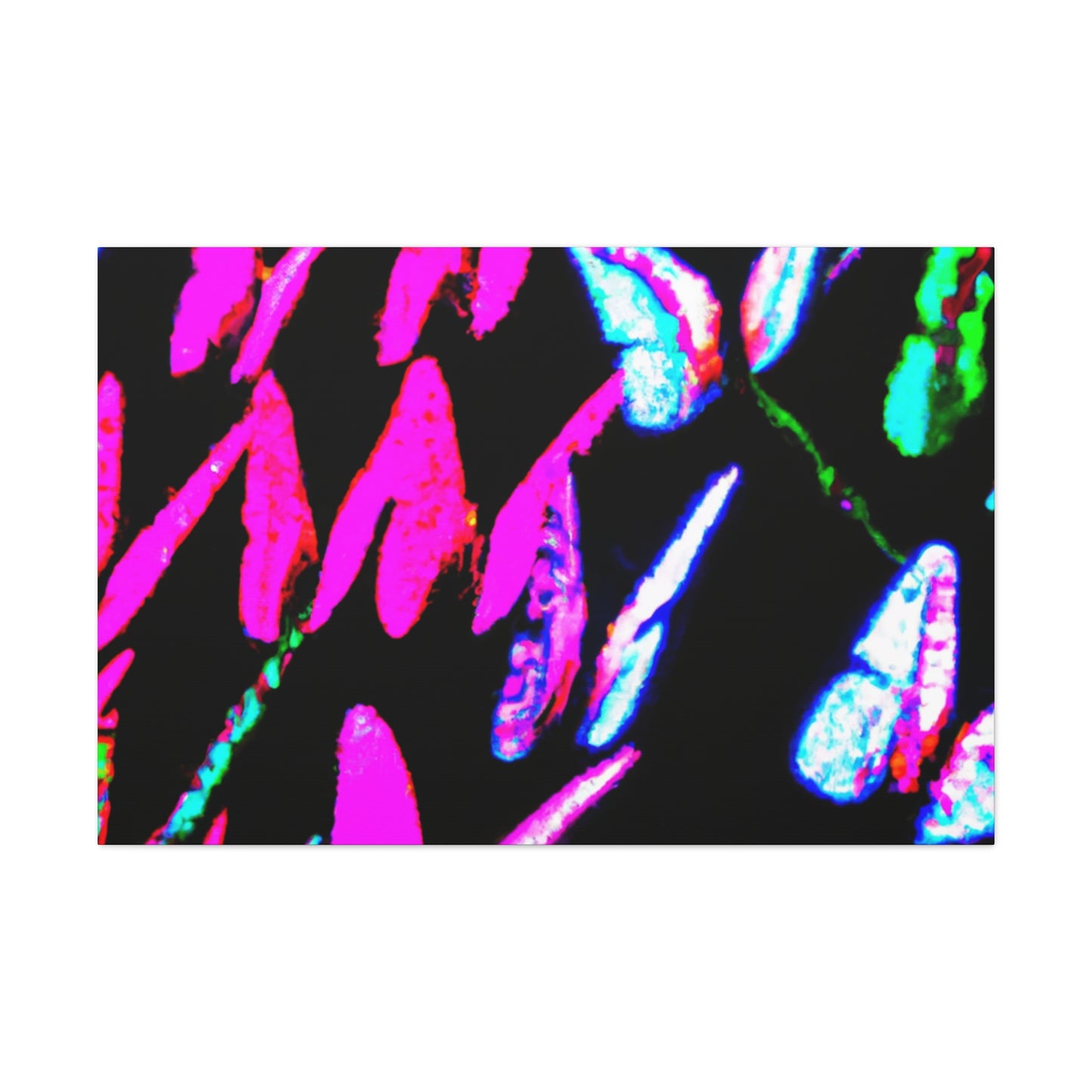 "Neon-Butterfly Prism" Neon Butterflies  Art Canvas