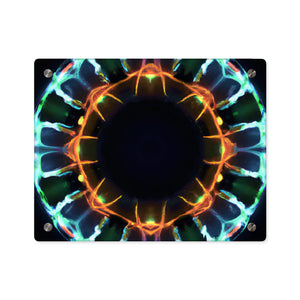 Interstellar Reverie. Trippy Infinity Patterns Acrylic Art Panel