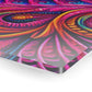 Radiant Techno Celestial Maze. Trippy infity Pattern 1/4" Glossy Acrylic Art