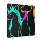 "Neon Splendour of Unicorns" NEON Unicorns Art Canvas