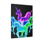 Neon Rainbow Unicorns NEON Unicorns Art Canvas