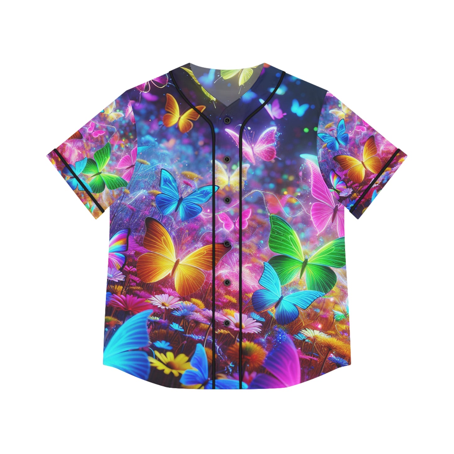Neon Prismflutter. Neon Butterflies Womans Jersey