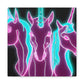 "Neon Unicorn Posse" NEON Unicorns Art Canvas