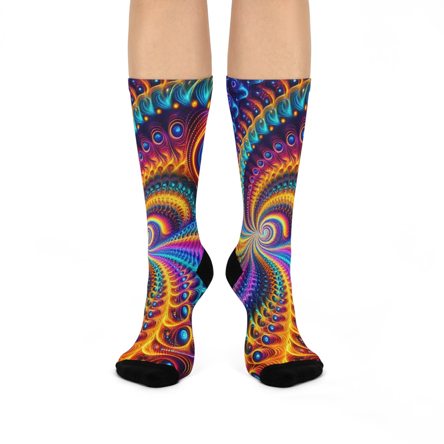InfiniteVibrancy! Trippy Cushioned Crew Socks