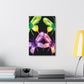 'Neon Flutter Skies' Neon Butterflies  Art Canvas