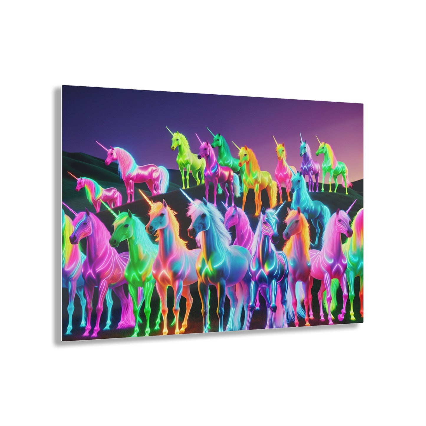 "Rainbow Fantasia" NEON Unocrons Art 1/4" Glossy Acrylic Art