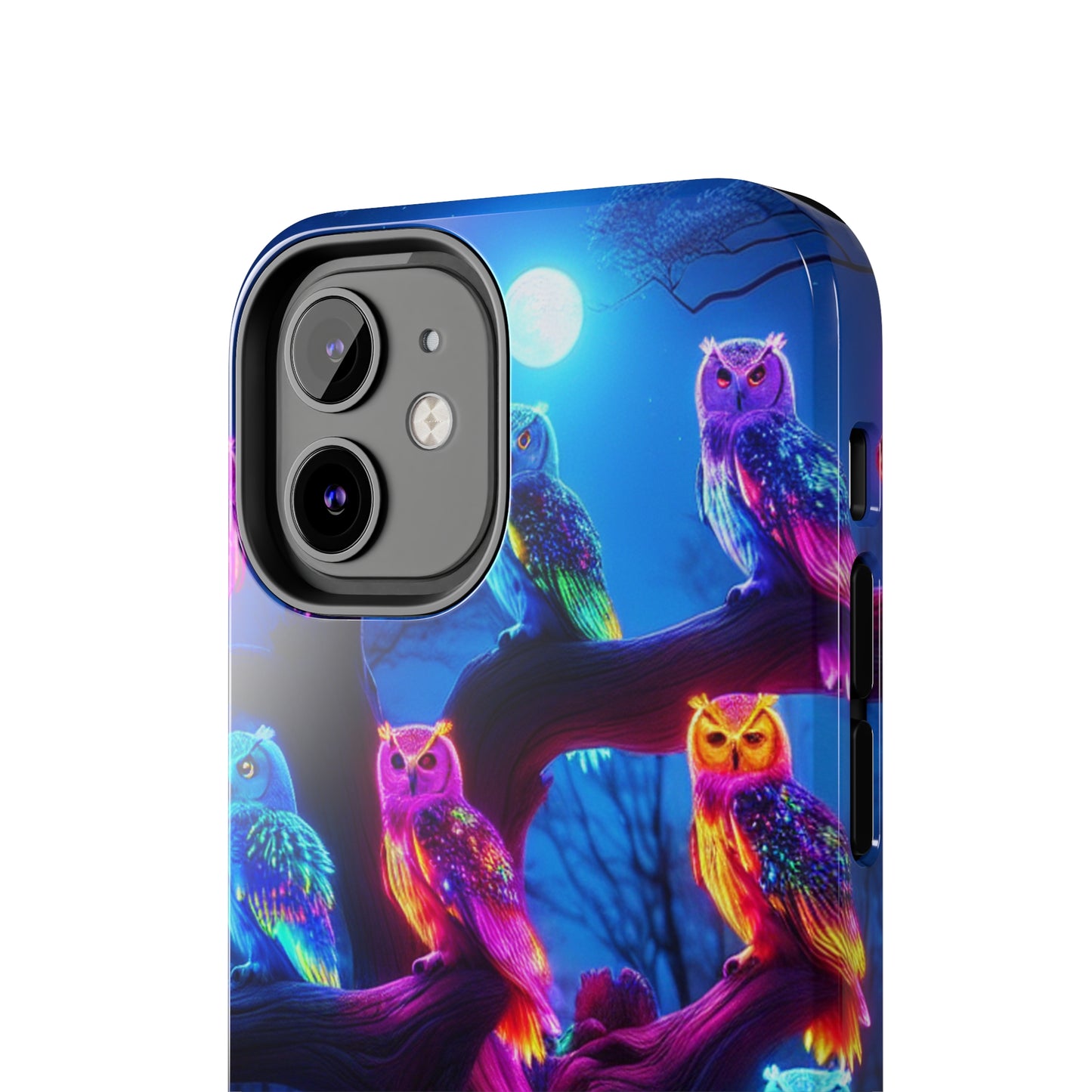 "Neon Nocturne" NEON Owls Tough Phone Case
