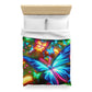 Leonardo de LaVisione - NEON Butterflies Microfiber Duvet Cover