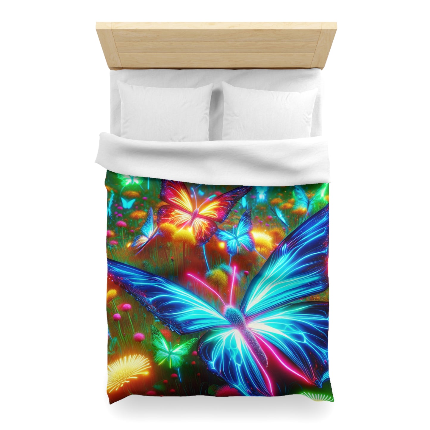 Leonardo de LaVisione - NEON Butterflies Microfiber Duvet Cover