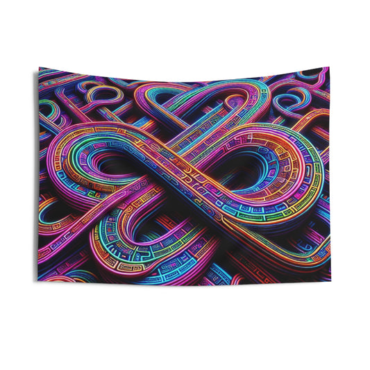 Psychedelic Eonorama. Infinity Patterns Art Tapestry