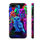 Neon Nocturne. NEON Owls Tough Phone Case